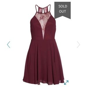 NWT Lulu’s halter neck mini dress Size Large